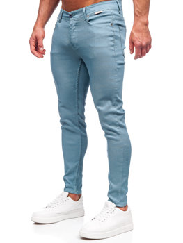 Blankytne modré pánske látkové nohavice Bolf GT-S