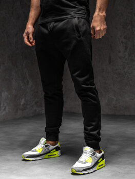 Čierne pánske teplákové jogger nohavice Bolf XW01-C