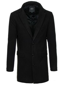 Čierny pánsky zimný kabát Bolf 1047B