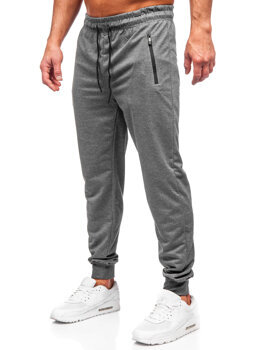 Sivé pánske teplákové jogger nohavice Bolf JX6109