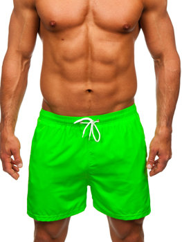 Zelené-neónové pánske kúpacie šortky Bolf XL019