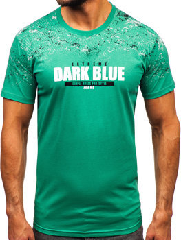 Zelené pánske bavlnené tričko Bolf 14725