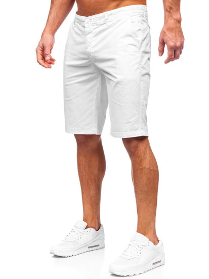 Biele pánske látkové šortky Bolf JX7511