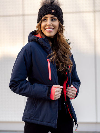 Tmavomodrá dámska športová zimná bunda Bolf HH012