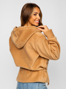 Béžová dámska bunda s kapucňou Bolf 9320