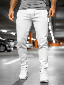 Biele pánske jogger nohavice Bolf XW01-A