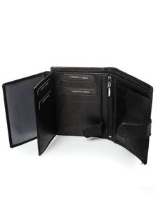 Čierna pánska kožená peňaženka 3087