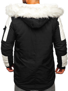 Čierna pánska zimná bunda parka Bolf JP5832