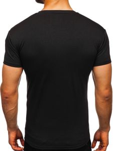 Čierne pánske tričko bez potlače Bolf 2005