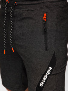 Čierno-oranžové pánske teplákové šortky Bolf Q3875