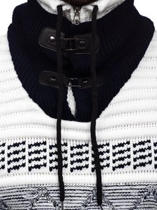 Čierný hrubý pánsky sveter zo stojačikom Bolf 2020
