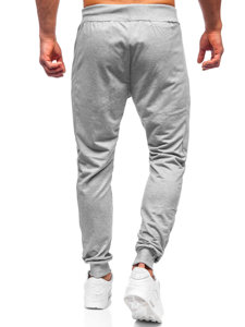Sivé pánske teplákové jogger nohavice Bolf K10219