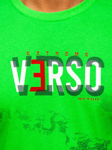 Zelené-neónové pánske bavlnené tričko Bolf 14723